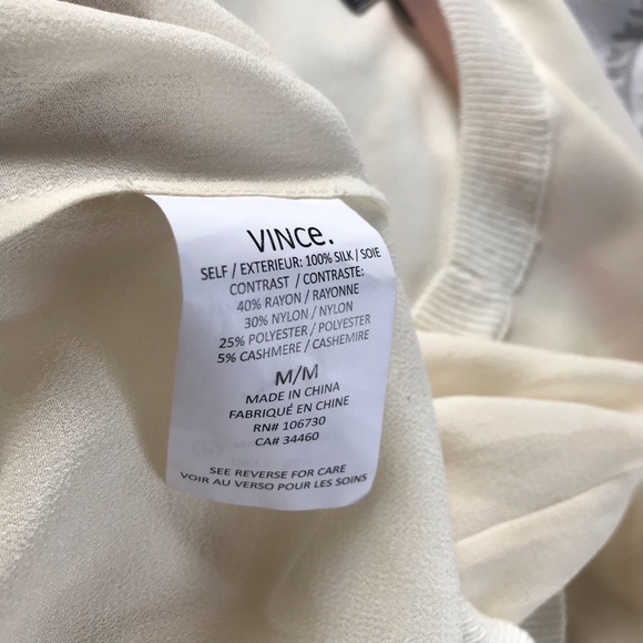 SOLD Vince Silk Sheer Side Panel Crew Neck Sweater - Picture 8 of 8